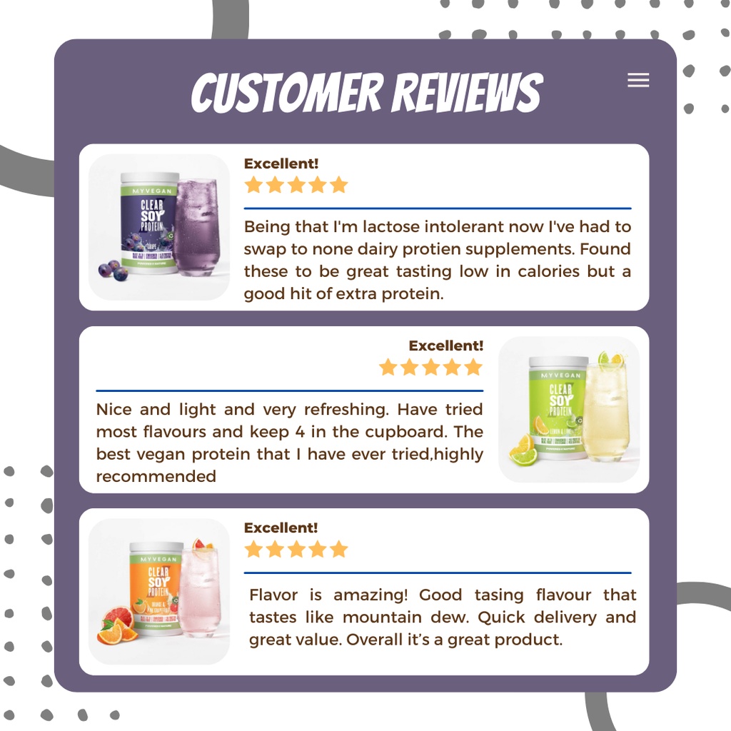 Myprotein Clear Soy Protein, Vegan Protein Powder, Gain Weight, 20sers