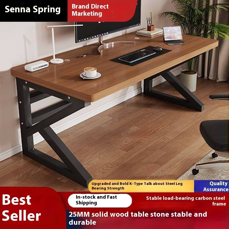 Solid Wood Computer Desk Desktop Office Desk Long Table Simple Desk Student Home Bedroom Gaming Desk Work Desk