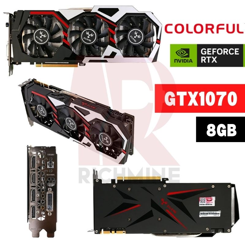 Colorful Igame GTX1070 Flame Ares U-TOP 8GB GAMING GPU Desktop PC