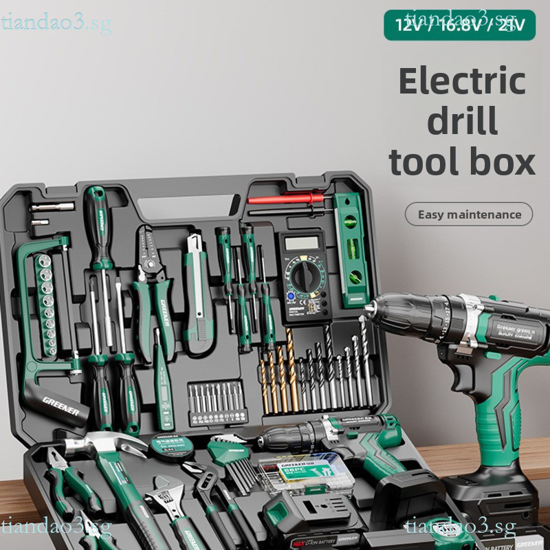 Hardware Tool Set Household Toolbox Repair Combination Full Set Multi-Functional Daily Electrician Carpenter Collection YZX