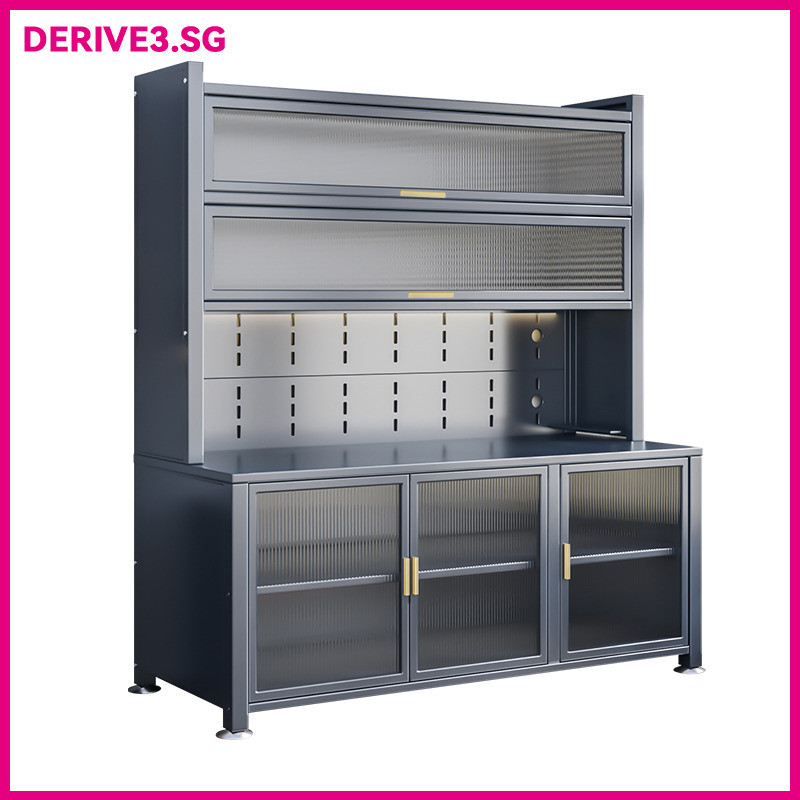 Kitchen Cabinets New Multifunctional Kitchen Tableware And Chopsticks Storage Cabinet Household Dustproof Floor-standing 6-layer Dining Sideboard (DE)
