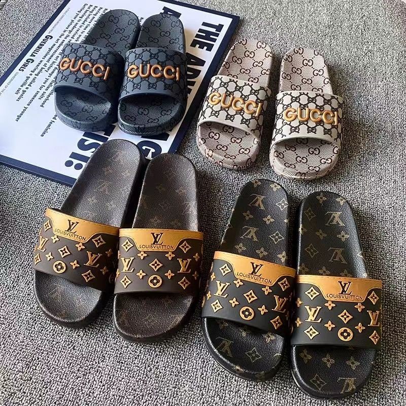 Custom gucci slides deals