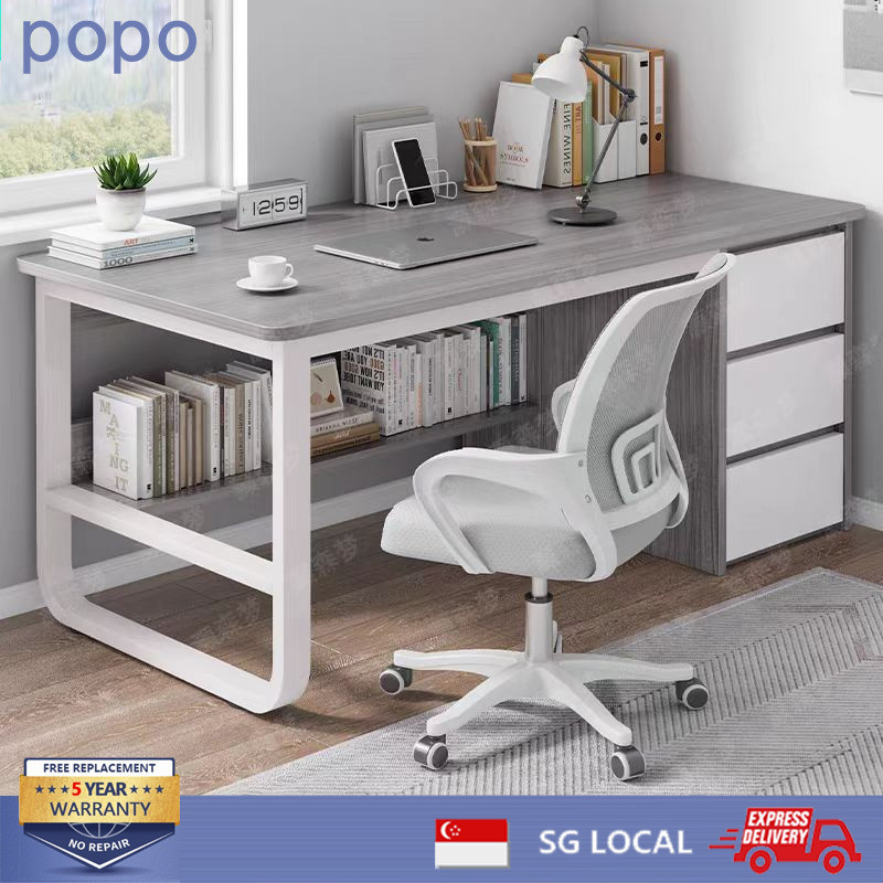 POPO Writing Table Home Study Computer Office Student Desk for Bedroom Living Room