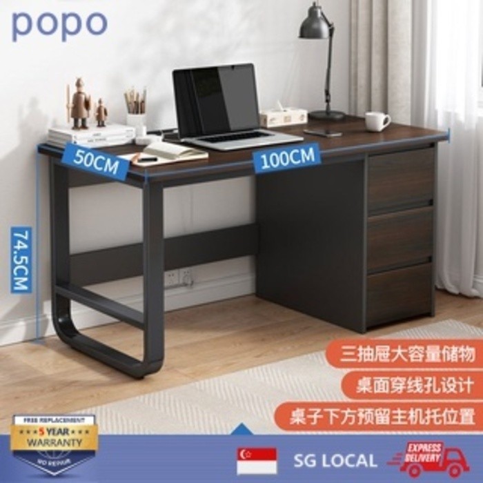 Computer Table POPO Desk Simple Home Desk Student Bedroom Writing Office Staff Single Study
