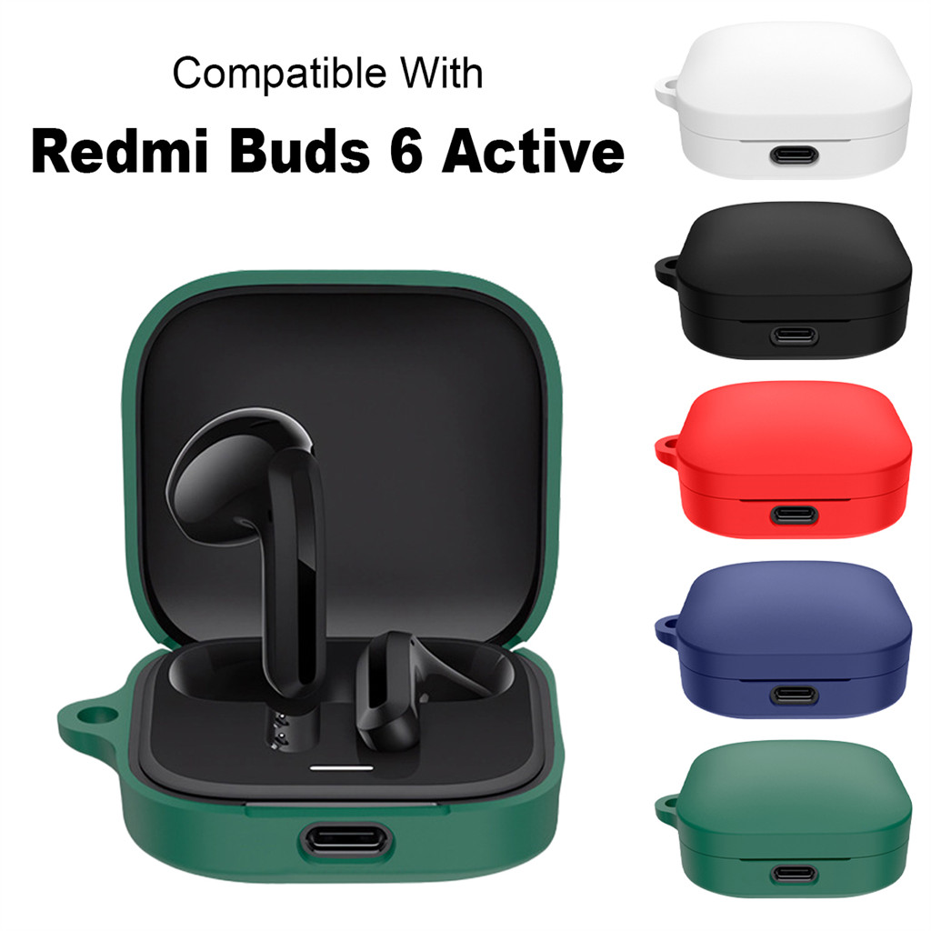 Ốp Tai Nghe Silicon Cho Redmi Buds 6 Active Wireless Earbud Cover Chống Sốc Chống Trầy Xước Tay Bảo Vệ Có Thể Giặt Nhà Ở Chống Bụi