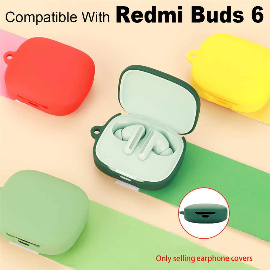 Vỏ Tai Nghe Silicon Cho Redmi Buds 6 Vỏ Tai Nghe Không Dây Chống Sốc Chống Trầy Xước Tay Bảo Vệ Có Thể Giặt Nhà Ở Chống Bụi