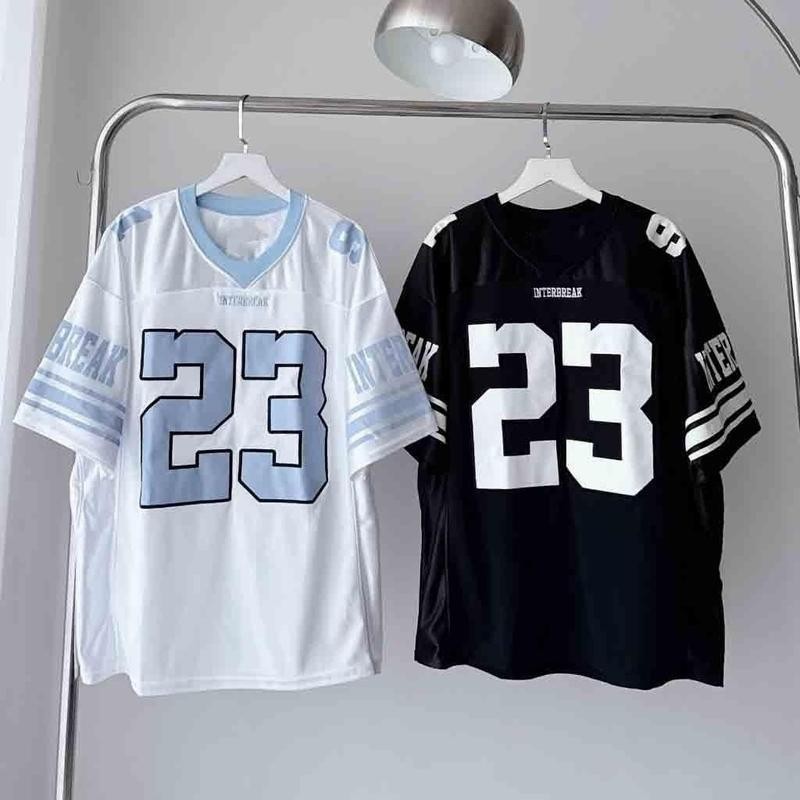 V-neck t-shirt, customizable with name and number, jersey, stylish, fully sublimated, 2024