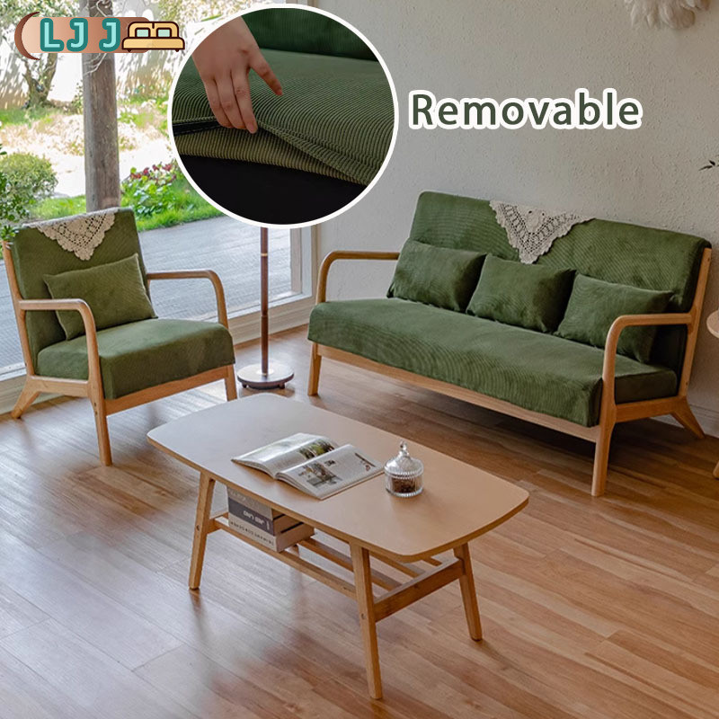 Sofa simple modern fabric sofa living room double homestay apartment three-person simple small sofa （HLL）