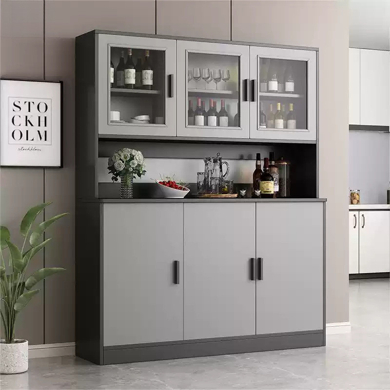 Kitchen Cabinet Wine Cabinet Side Cabinet Living Room Integrated With Wall Simple Large Capacity Storage Cabinet