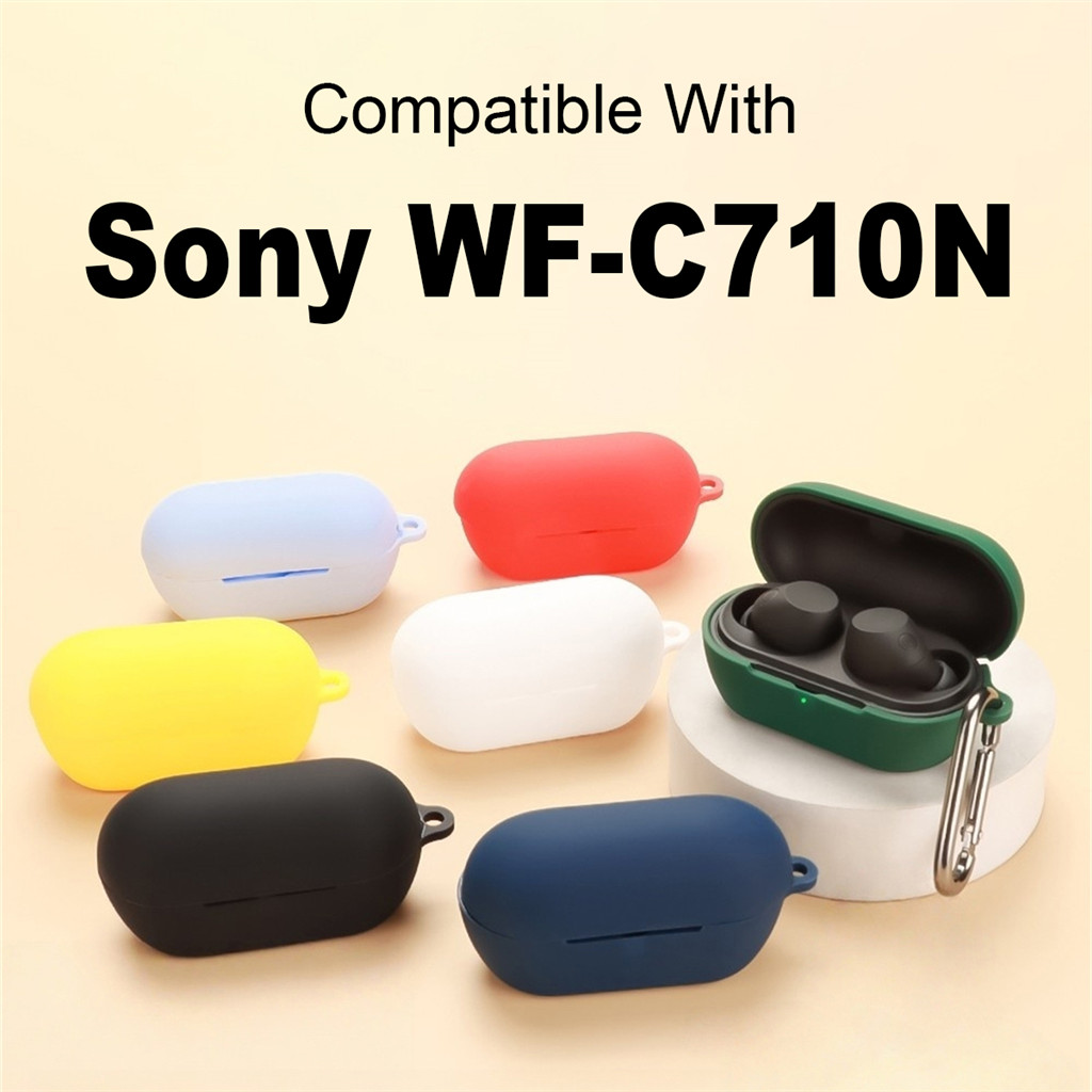 Ốp Tai Nghe Silicon TPU Cho Sony WF-C710N Vỏ Bảo Vệ Chống Rơi Có Phụ Kiện Khóa Chống Mất