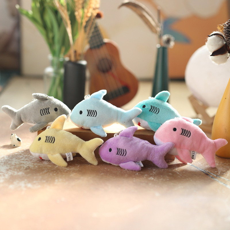 Shark Plush Adorable Cute Keychain Soft Stuffed Animal Accessory For Bags And Keys_voghion.com