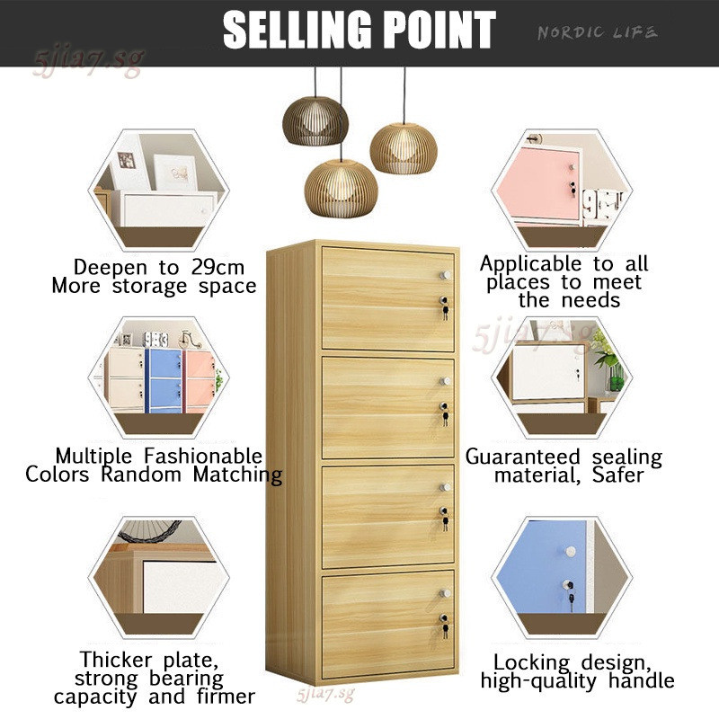 5JIA7 Small Cabinet Storage Cabinet With Door Lock Side Cabinet Drawer Cabinet Tier Cabinet Narrow Lockers Bookshelf Locker Bookcase Wall Corner Cupboard 251231 FCT
