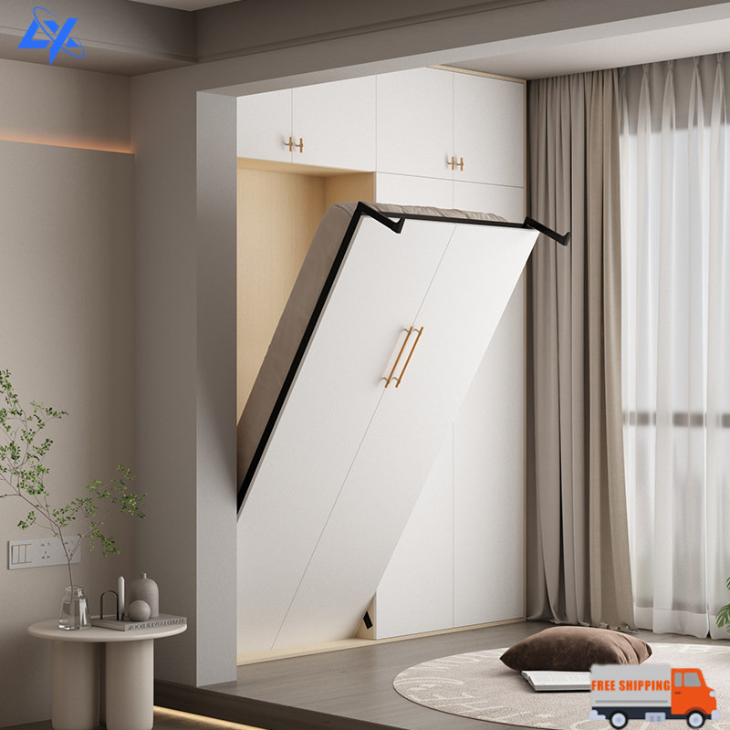 CG CG Murphy Bed Cabinet Integrated Hidden Wall Bed Folding Up and Down Side Flip Bed