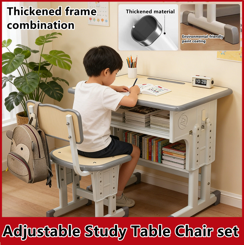 Kids Study table and Chair Set Height Adjustable Study Desk Modern Design Desk Adjustable