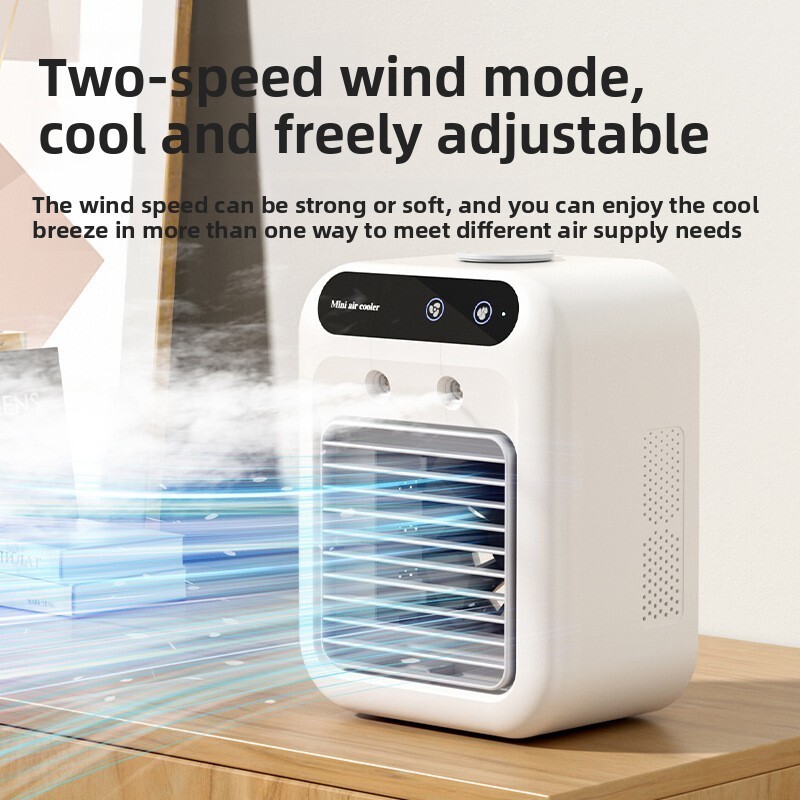 SG Ready Stock USB Mini Spray Air Cooler Silent Portable Refrigeration Desktop Air Conditioning Fan