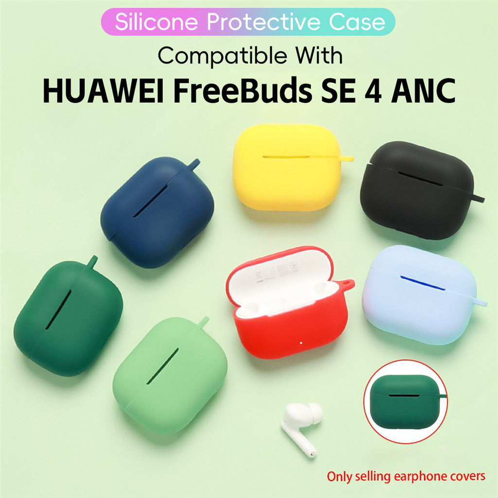 Ốp Bảo Vệ Silicon Cho HuaWei FreeBuds SE 4 ANC Tai Nghe Không Dây Có Móc Khóa Chống Sốc Chống Bụi