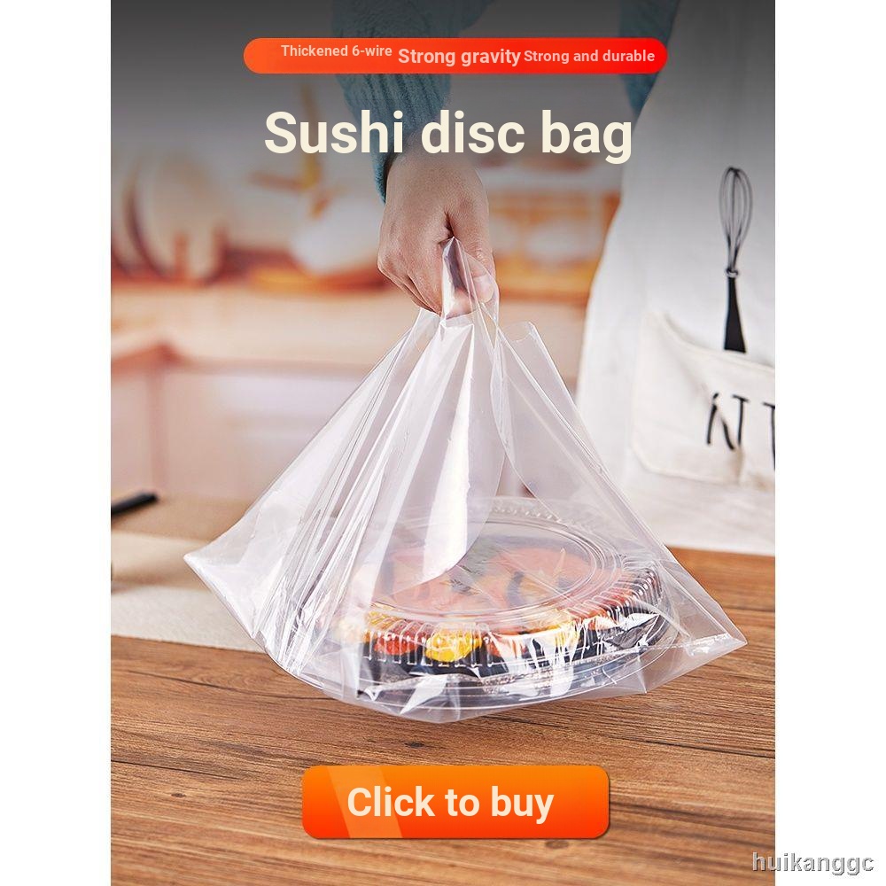 Qiaoji Disposable Disc Sushi Box Round Salmon Packaging Japanese Style Sashimi Platter
