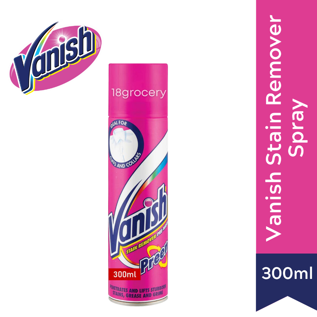 Vanish Prewash Fabric Stain Remover Spray, Lemon, 300ml Shopee Singapore