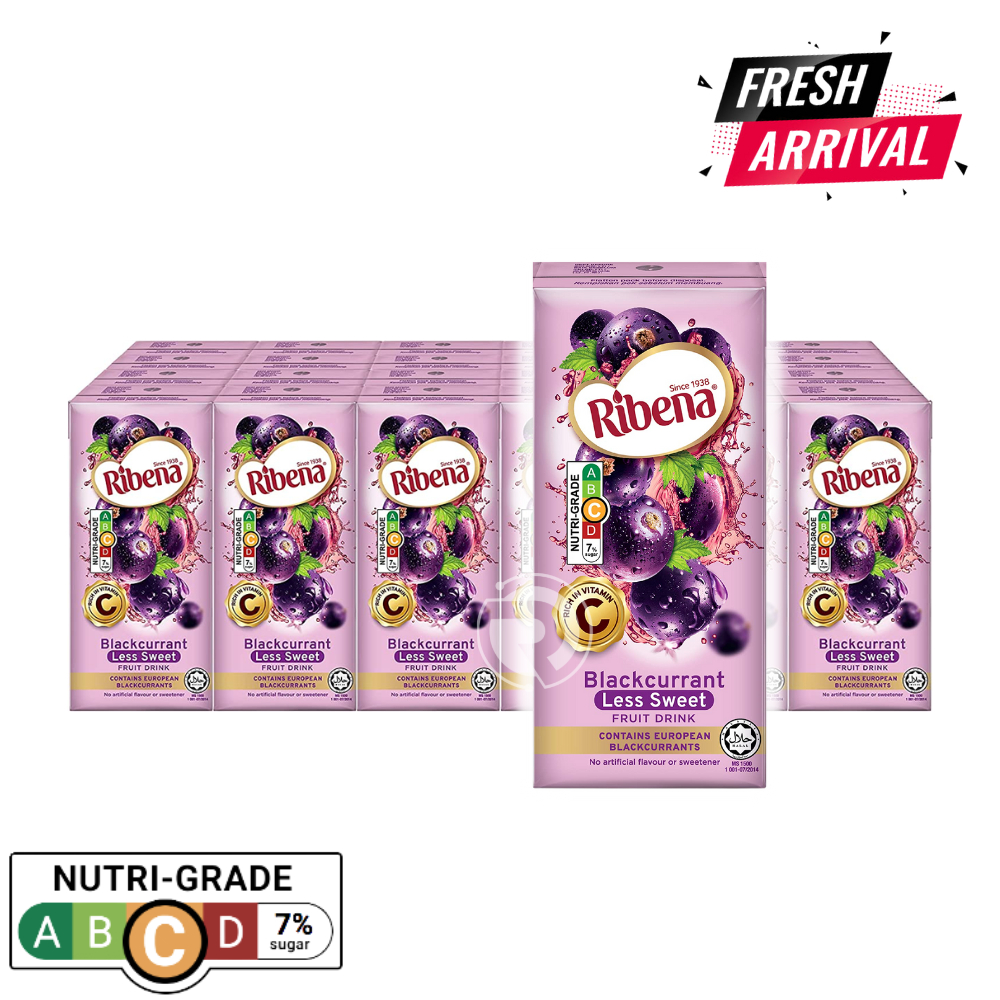 Ribena Blackcurrant Fruit Drink [LESS SWEET] (200ml x 24 Packets) Shopee Singapore