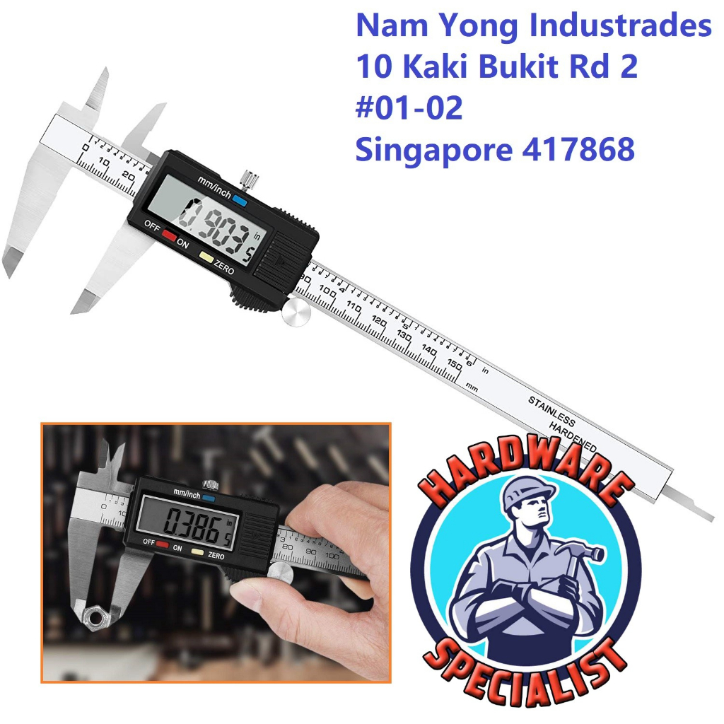 Hardware Specialist 150mm Stainless Steel Digital Caliper / Vernier