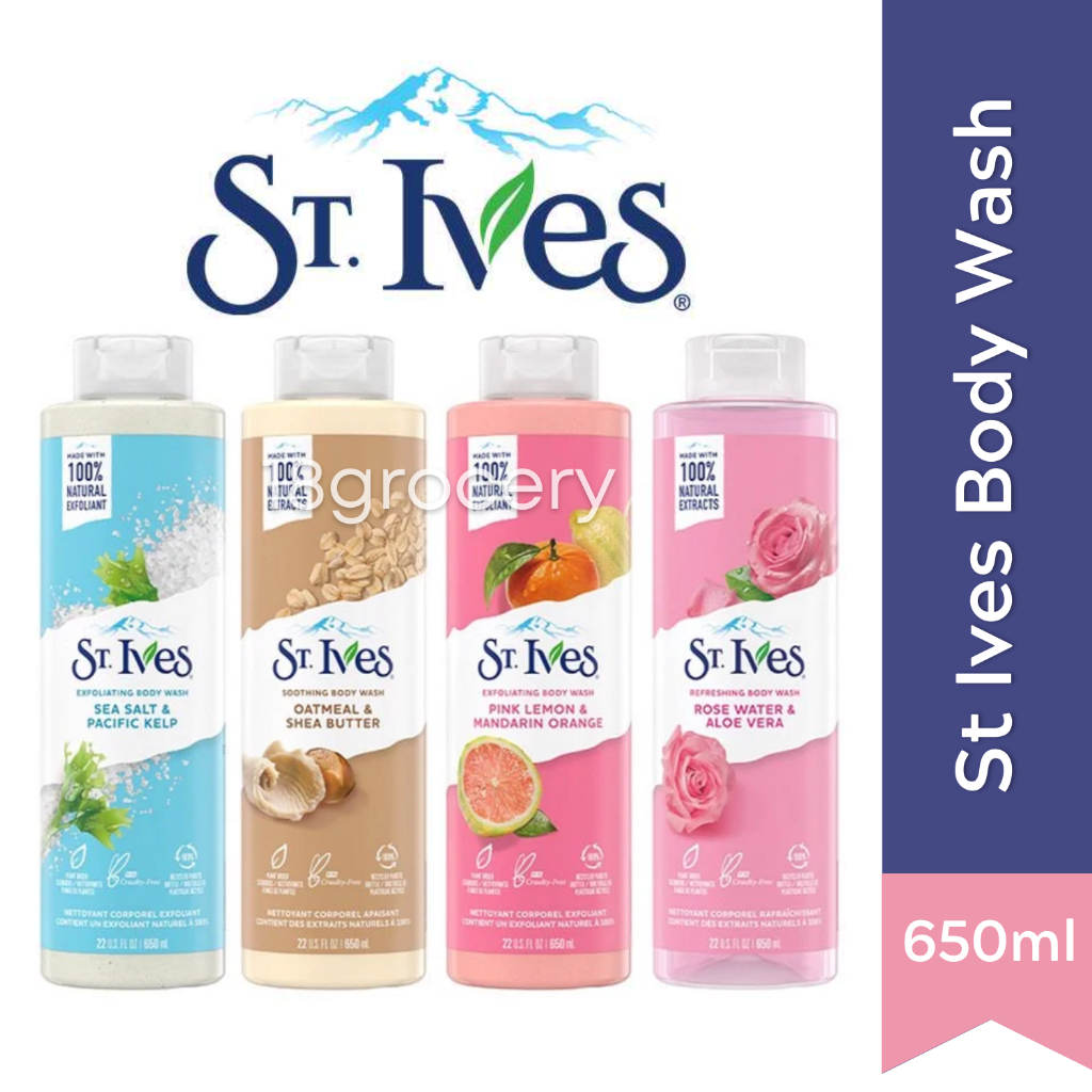 St Ives Body Wash, 650ml Soothing Body Wash Body Exfoliator Shopee Singapore