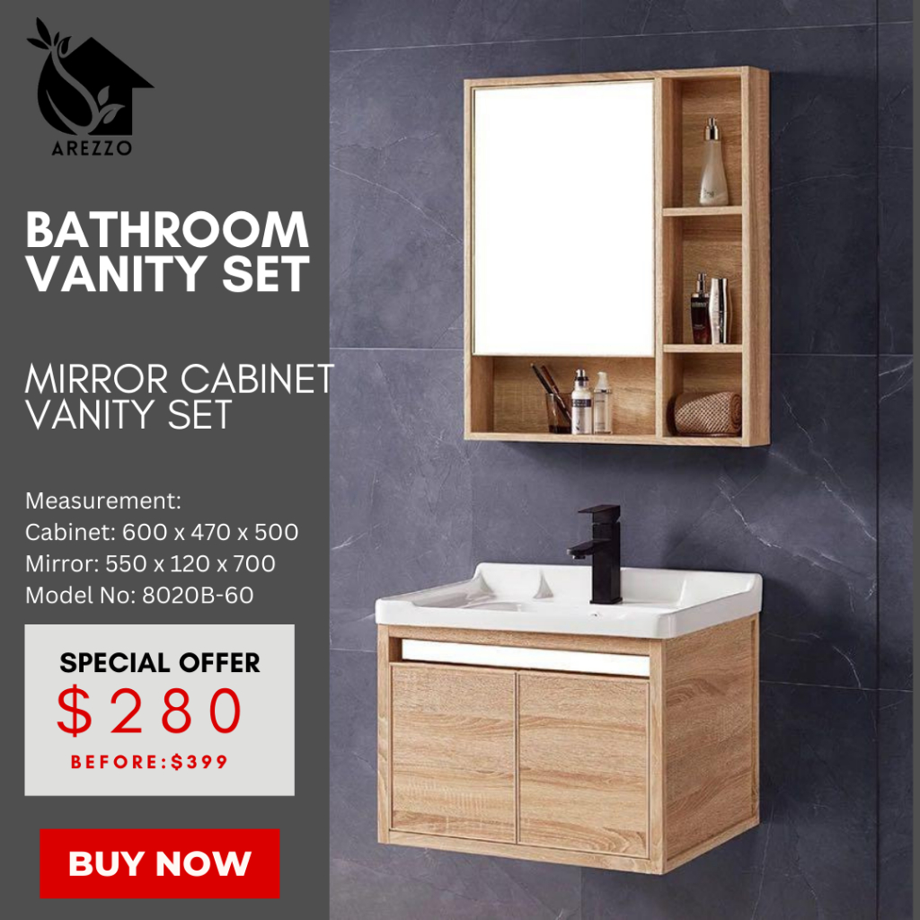SG Stocks 60CM. Bathroom Basin Vanity Set / Bathroom / PVC