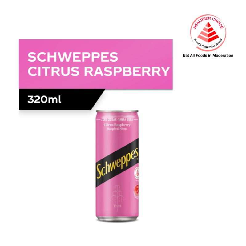 Schweppes Zero Citrus Raspberry Single Can Sample, 320ml | Shopee Singapore