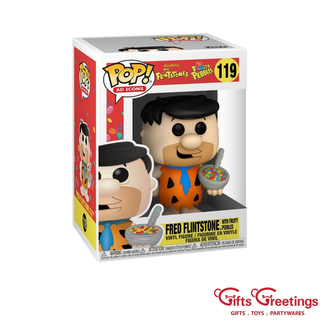 Funko Pop The Flintstones 119 Fred Flintstone With Fruity Pebbles ...