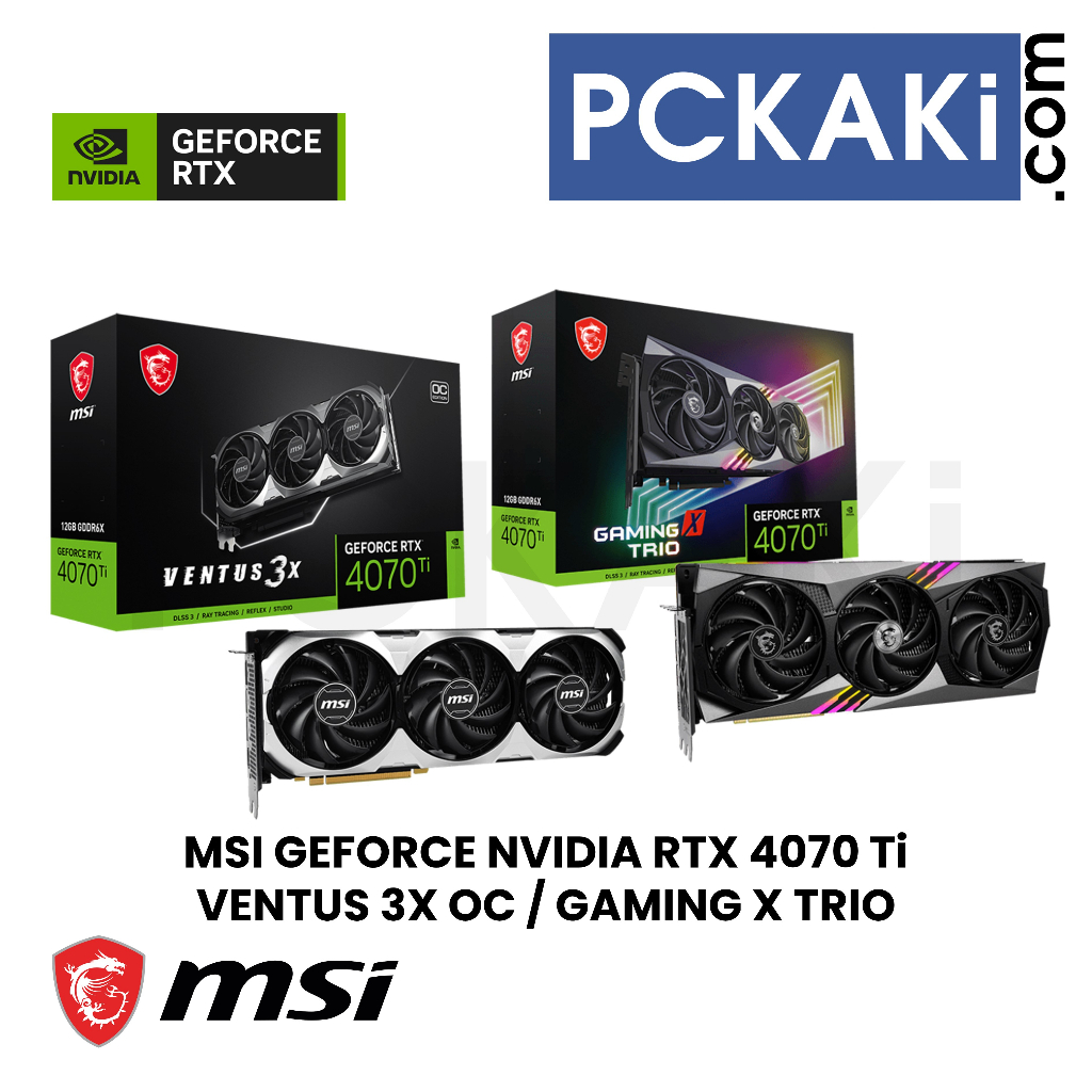 Msi Nvidia Geforce Rtx 4070 Ti (ventus 3x Oc   Gaming X Trio) 12gb 