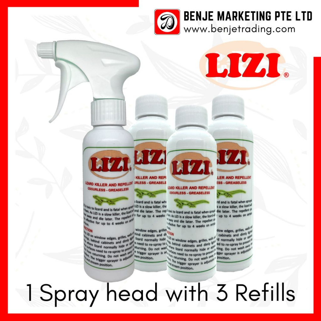Benje's Lizi lizard repellent and killer 200ml (twin bundle) Shopee