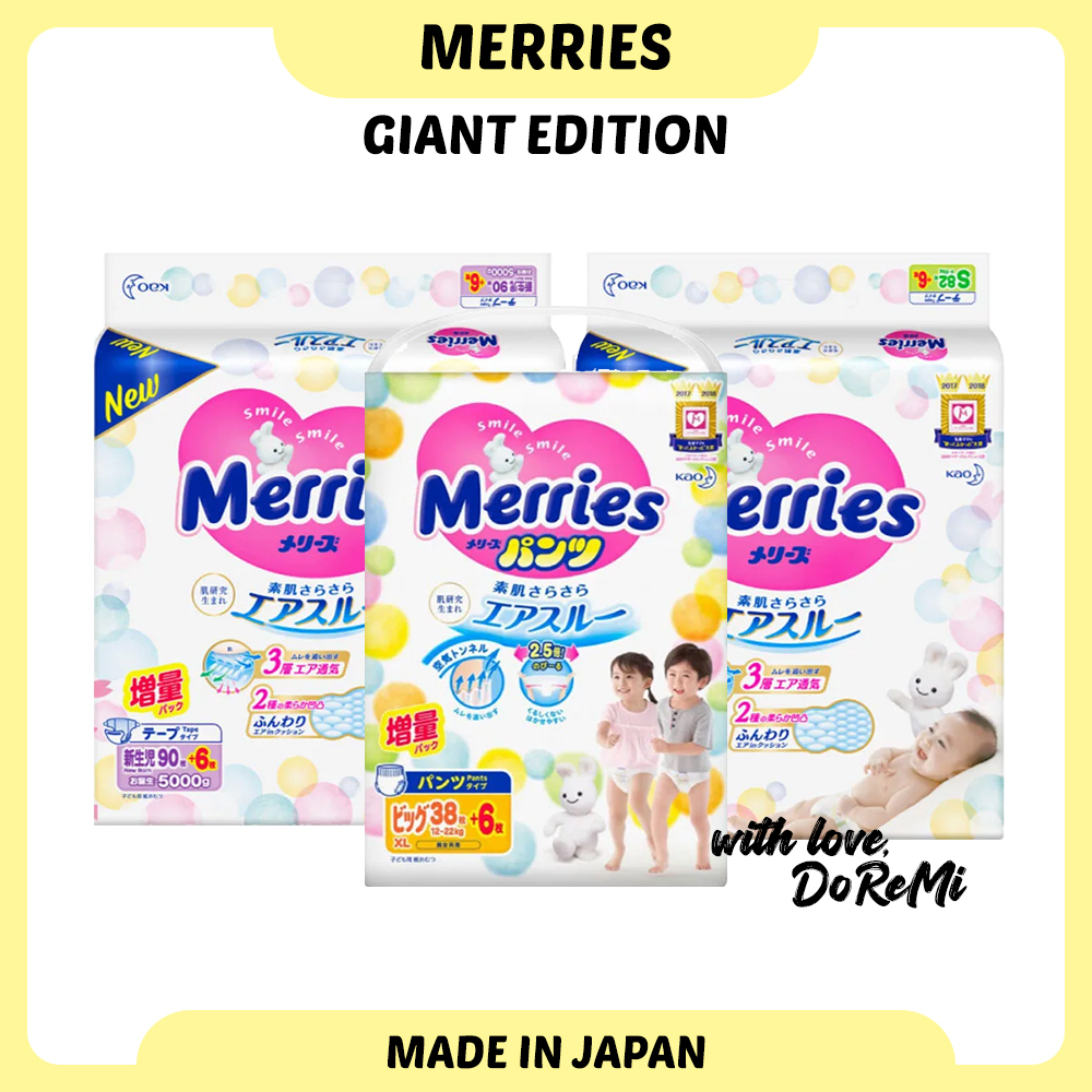 MERRIES Diapers All sizes, Direct from Japan Shopee Singapore
