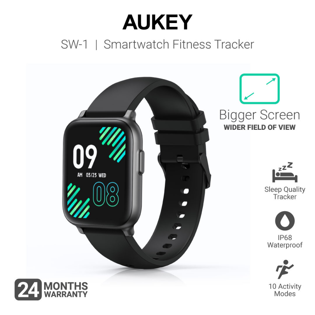 Aukey SW-1 Smartwatch Fitness Tracker with 10 Sport modes tracking ...