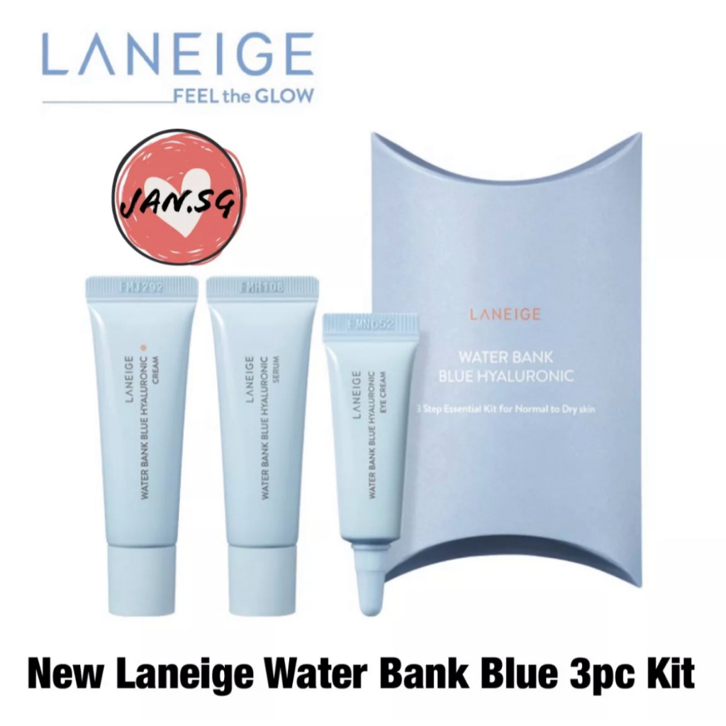 Laneige Water Bank Blue Hyaluronic 3pc Essential Trial Kit (For Normal
