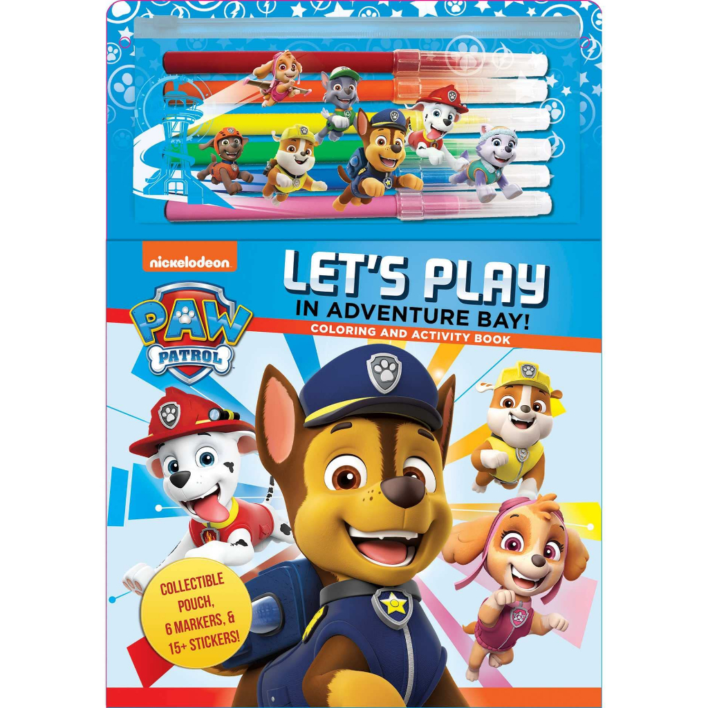Nickelodeon PAW Patrol: Let's Play in Adventure Bay Colouring and ...