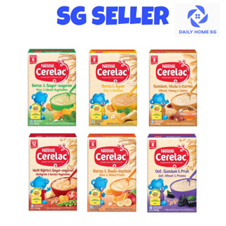Nestle Cerelac Wheat, Honey & Dates/ Rice & Chicken / Rice & Mix Vege Infant Cereal with Milk From 6/8 Months 250g