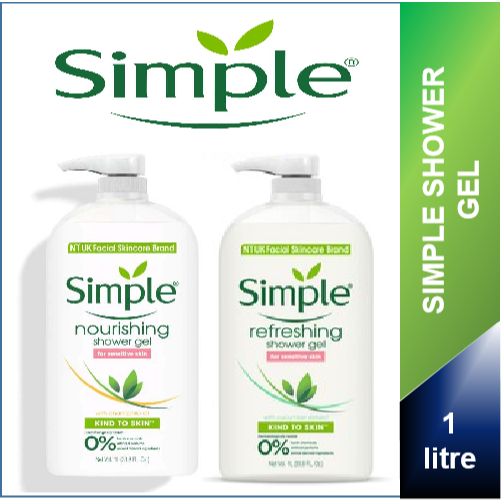 Simple refreshing shower gel 1l shopee singapore