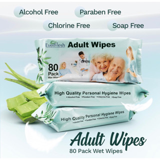 80PCS CHEAPEST Ⓒ EverFresh Adult XL Wet Wipes Big XL Large Size