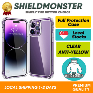Shieldmonster Premium iPhone Case for 14 Pro Max/14 Pro/14/13/11/ Transparent Clear Hard Soft TPU Phone Cover