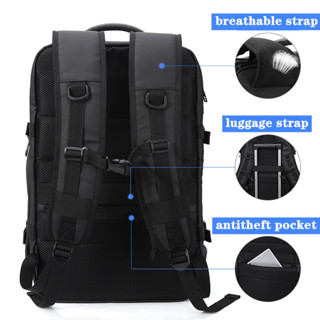 FULL DESIGN 50L weekend work travel waterproof backpack 17 inch laptop backpack with separate pocket for shoes #6