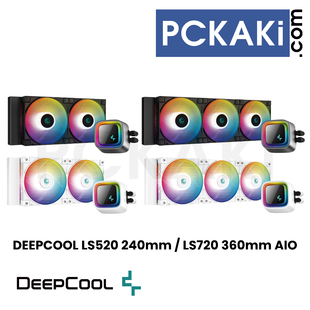 DEEPCOOL LS520 / LS720 (240mm / 360mm) ARGB AIO FC120 ARGB FANS CPU