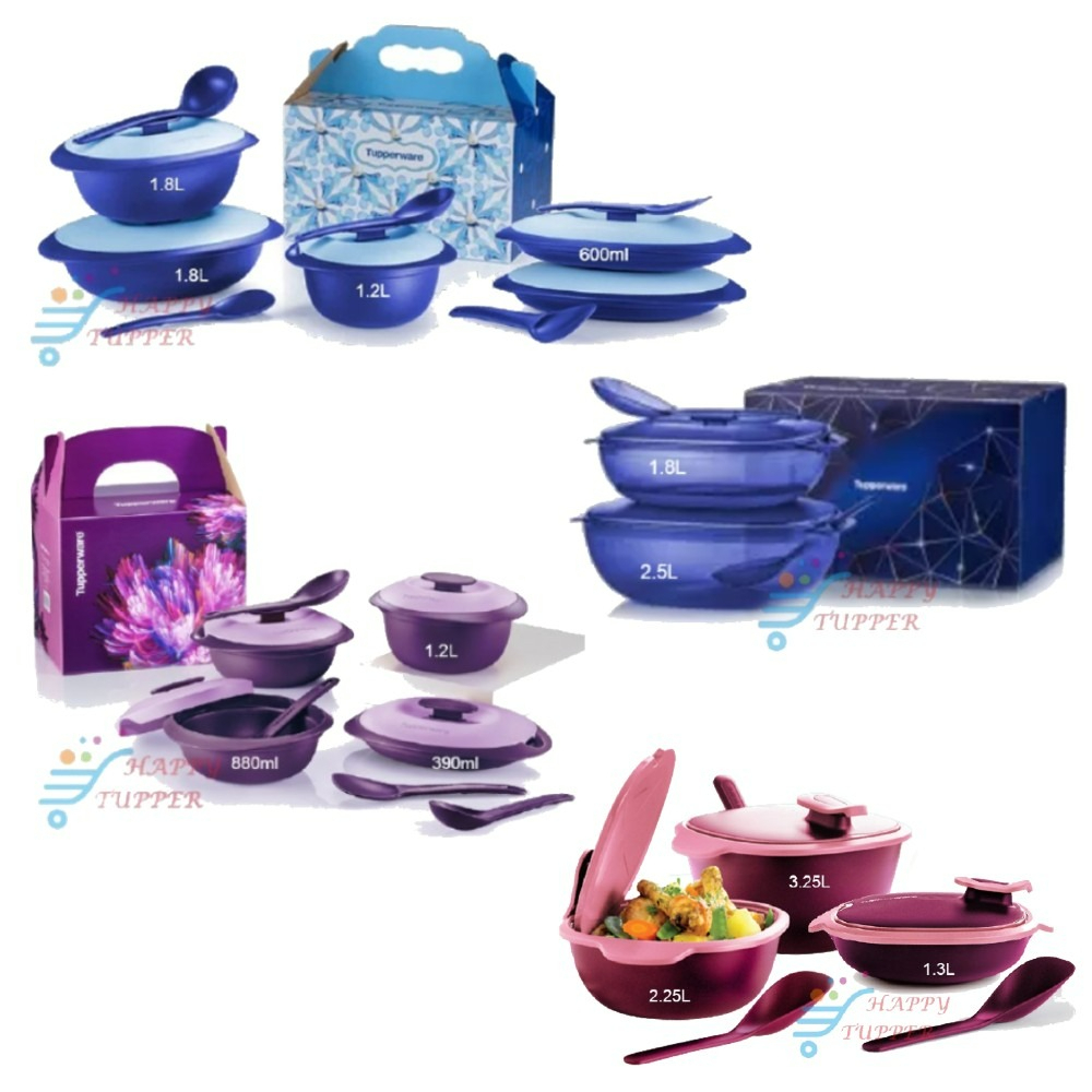 Tupperware Serveware Set (Royale Blue & Royale Purple) / Tupperware