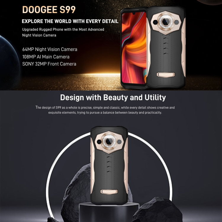 DOOGEE S99 Rugged Phone Night Vision Camera Dual SIM 8GB+128GB (Global
