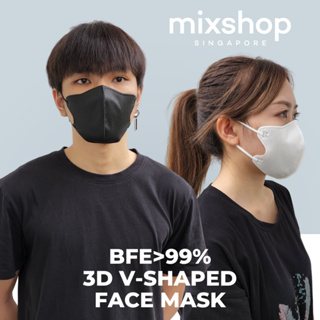 mixshop 3D V-Shaped Face Mask, 3 Sizes, BFE>99%