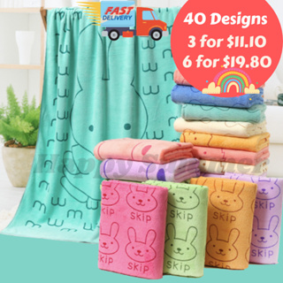 🇸🇬 Soft Microfibre Infant Baby Kids Children Bath Towel Quick Dry Good Water Absorbent Towels 70x140cm