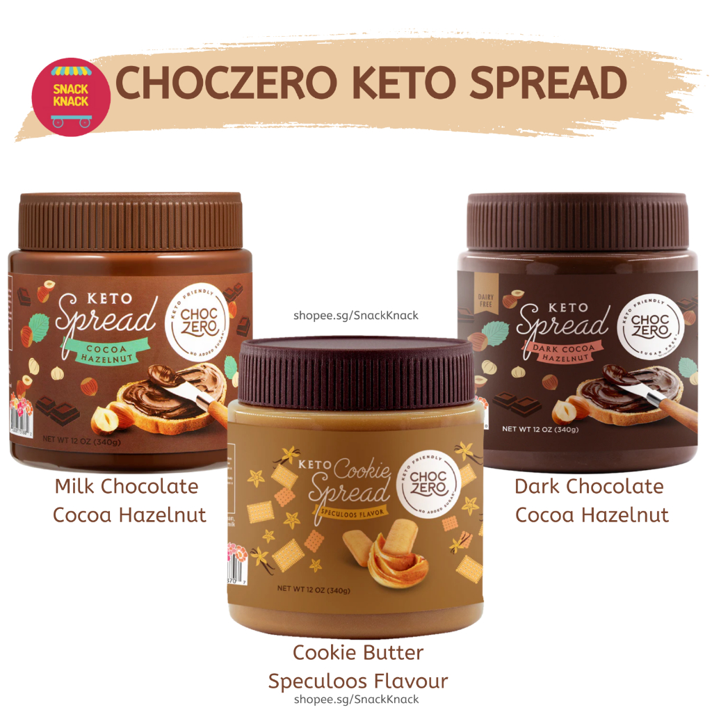 Choc Zero, Keto Spread, Chocolate Cocoa Hazelnut & Cookie Butter