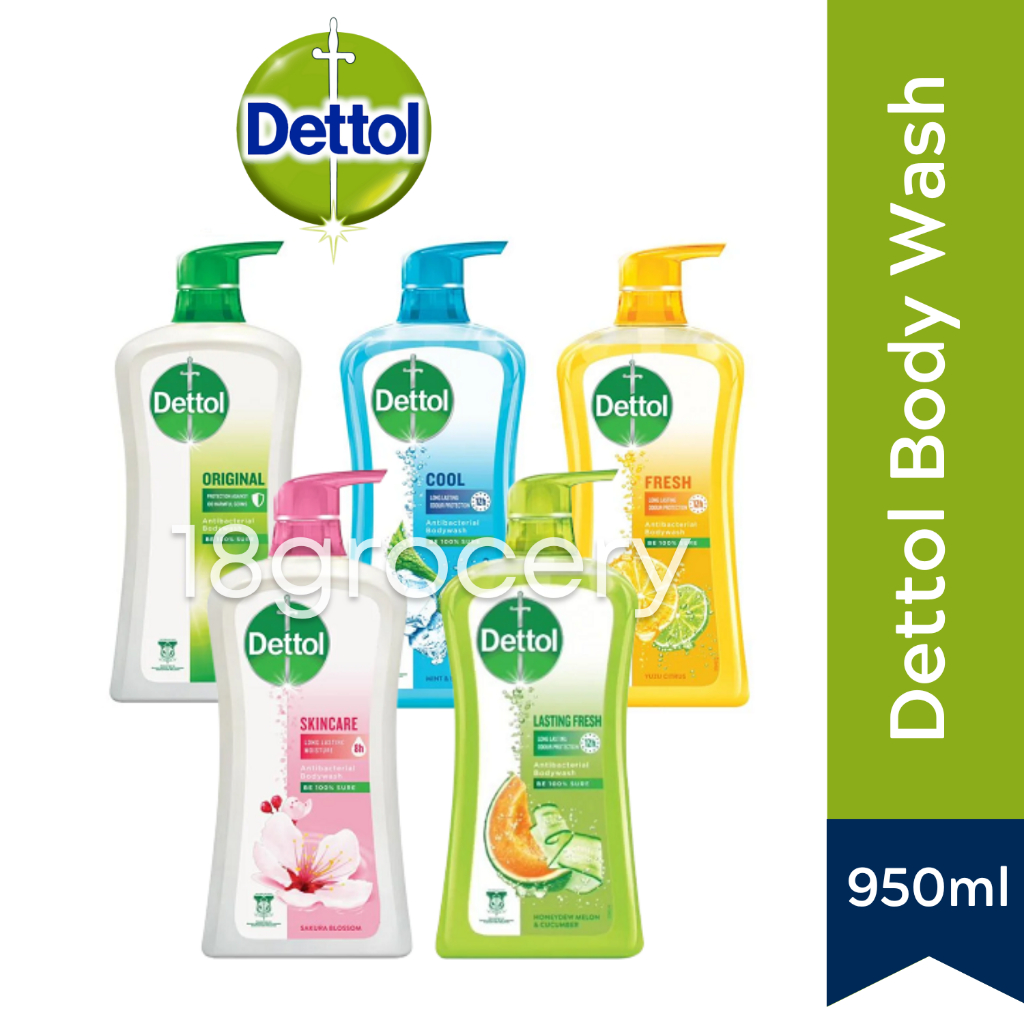 Dettol Antibacterial Body Wash Shower Gel 950ml And Refill 850ml