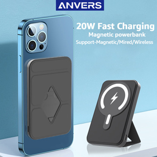 【Free Pouch】Anvers Magnetic Powerbank Magnetic Charger Power Bank Battery (MagGo) 5000mAh Magnetic Wireless Charger