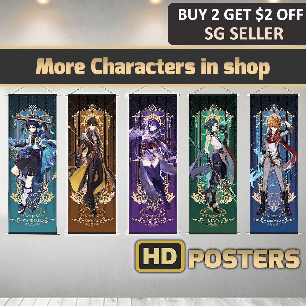 Sg Genshin Impact Posters Genshin Poster Genshin Impact Prints Genshin Wanderer Kazuha Zhongli 