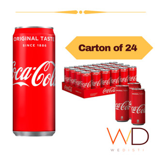 Coca Cola Original Taste Less Sugar Can (320ml x 24)