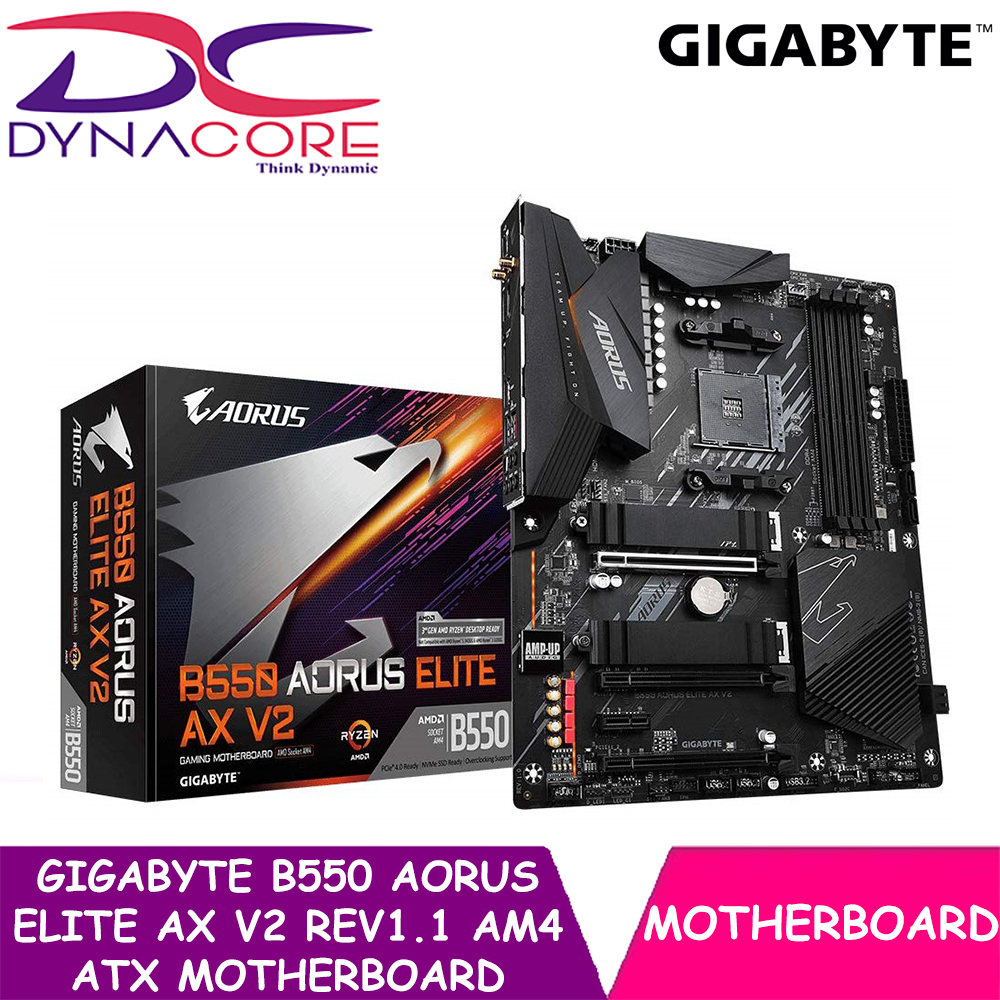 DYNACORE GIGABYTE B550 AORUS ELITE AX V2 Rev1.1 AM4 ATX Motherboard